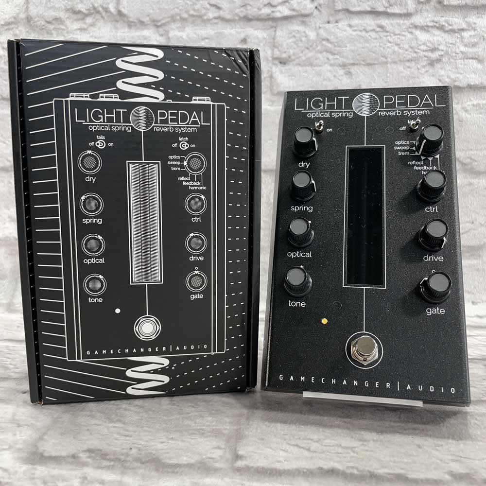 Used:  Gamechanger Audio Light Pedal Optical Spring Reverb System