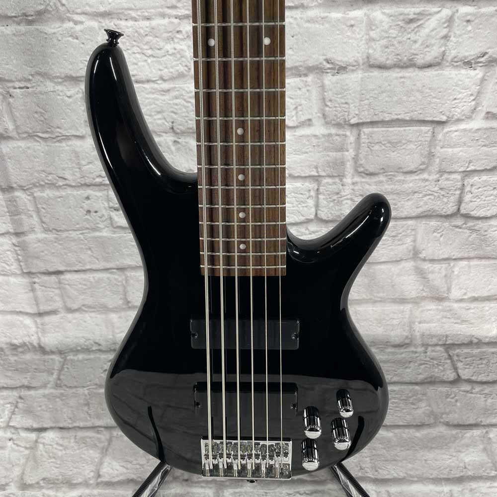 Used:  Ibanez Gio Six String Bass Guitar - Black