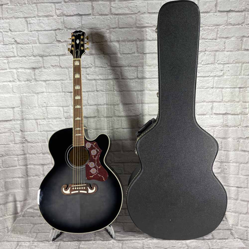 Used:  Epiphone J-200 EC Studio Acoustic Guitar