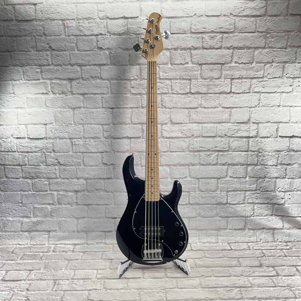 Used:   Sterling by Music Man Stingray 5 - 5 String Bass Guitar - Black