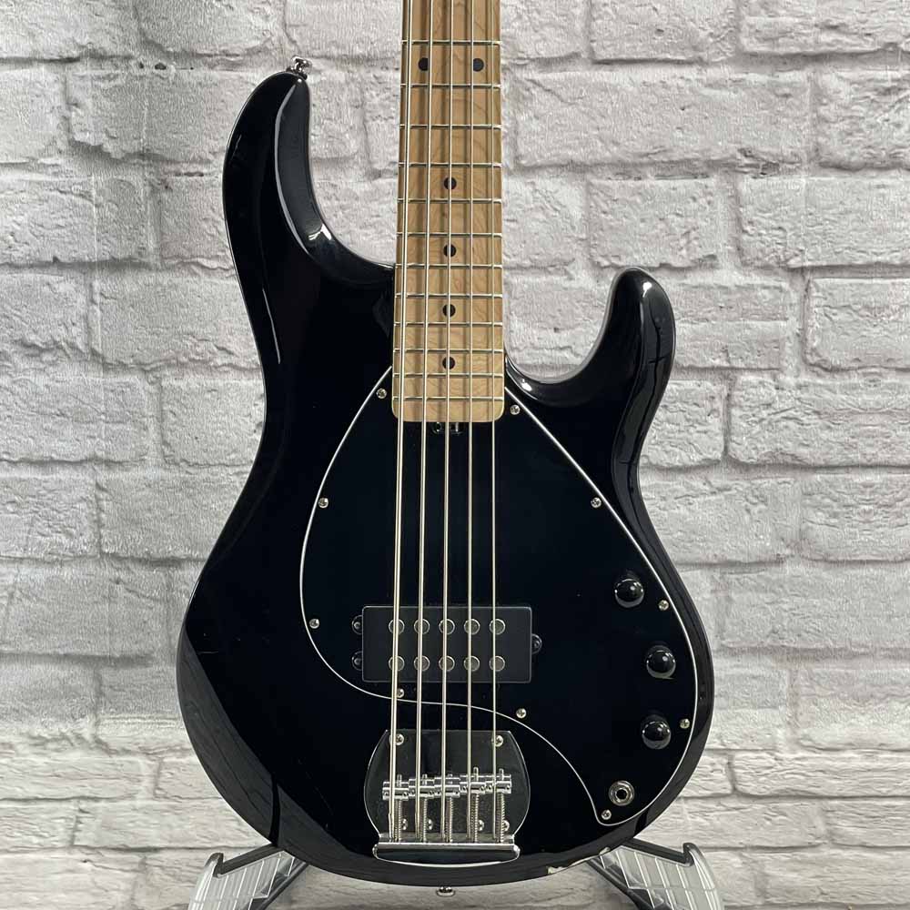 Used:   Sterling by Music Man Stingray 5 - 5 String Bass Guitar - Black