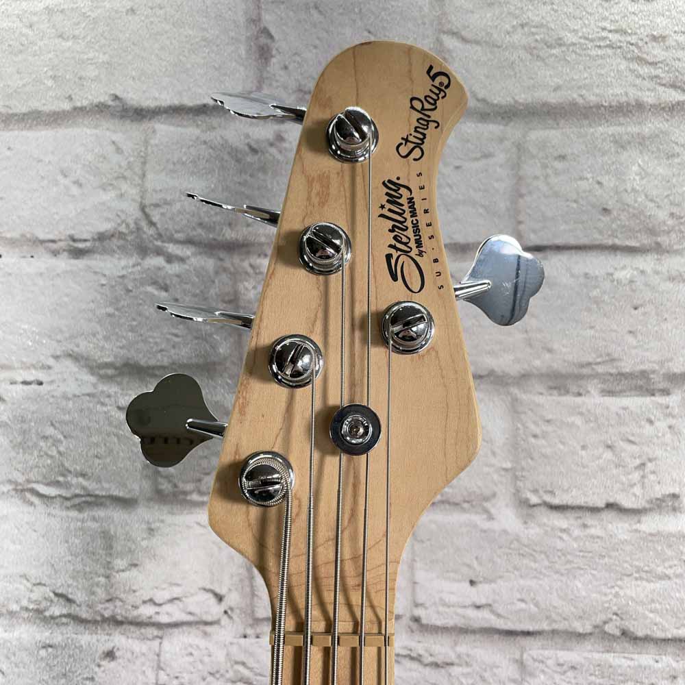 Used:   Sterling by Music Man Stingray 5 - 5 String Bass Guitar - Black