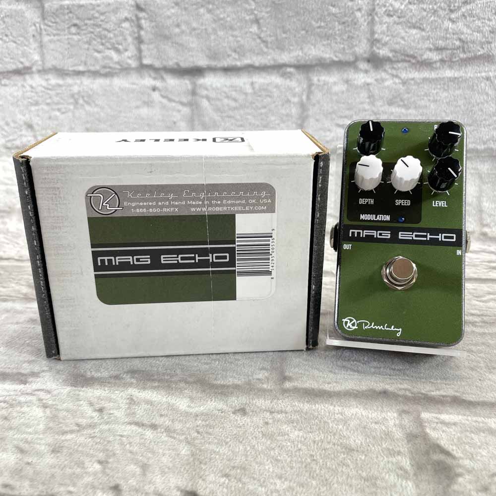 Used:  Keeley Magnetic Echo – Modulated Tape Echo Pedal