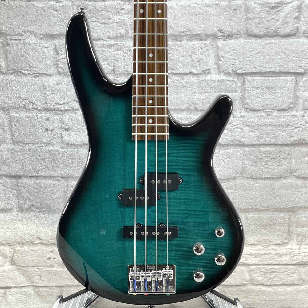 Used:  Ibanez GSR200 Gio Soundgear Bass Guitar FM - Chlorine Burst
