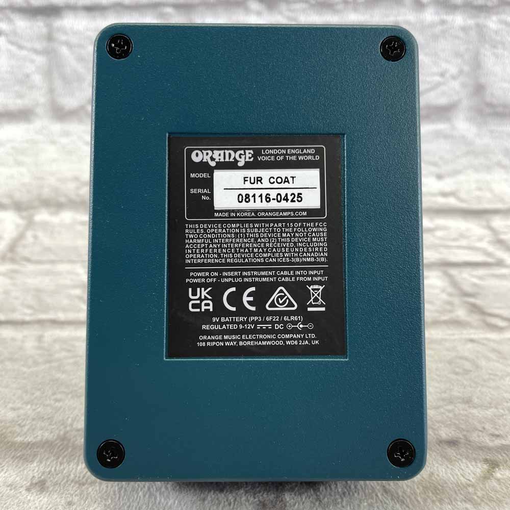 Used:  Orange Fur Coat Fuzz Pedal