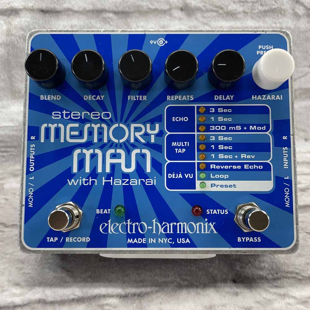 Used:  Electro-Harmonix Stereo Memory Man w/Hazarai