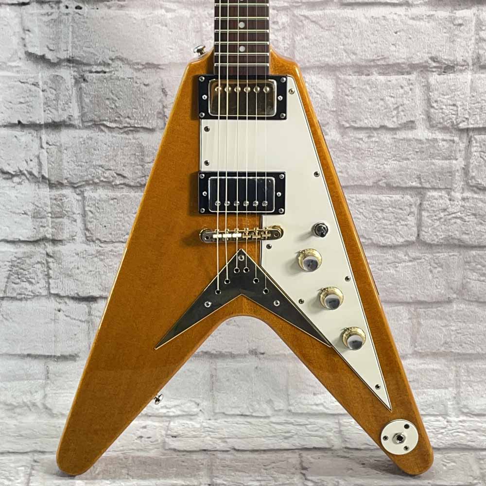 Used:  Epiphone Flying V (Gibson Logo)