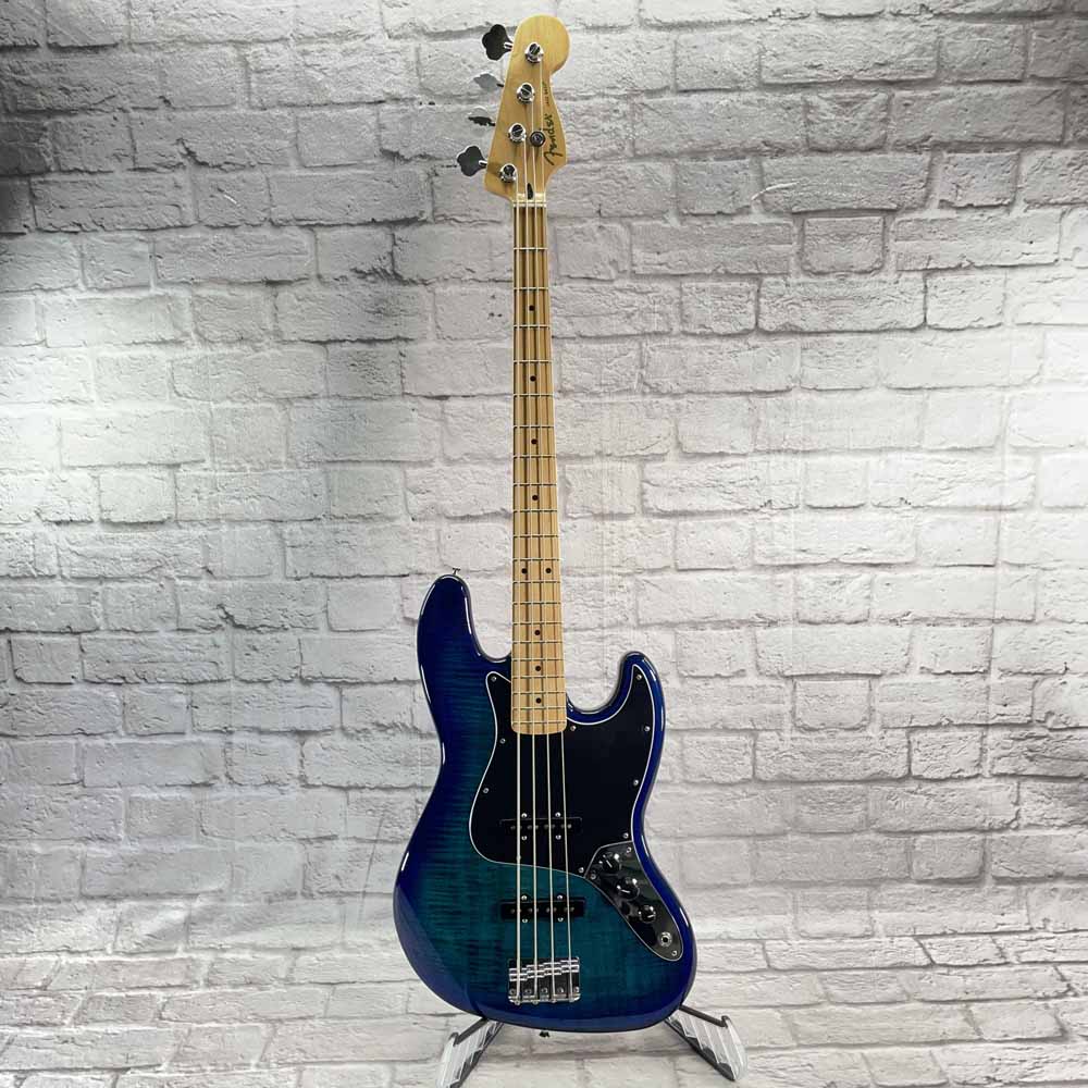 Used:  Fender Player Jazz Bass Plus Top Limited Edition - Blue Burst