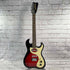 Used:   TeleStar Mona Black & Red Sparkle Electric Guitar w/ Amp in Case