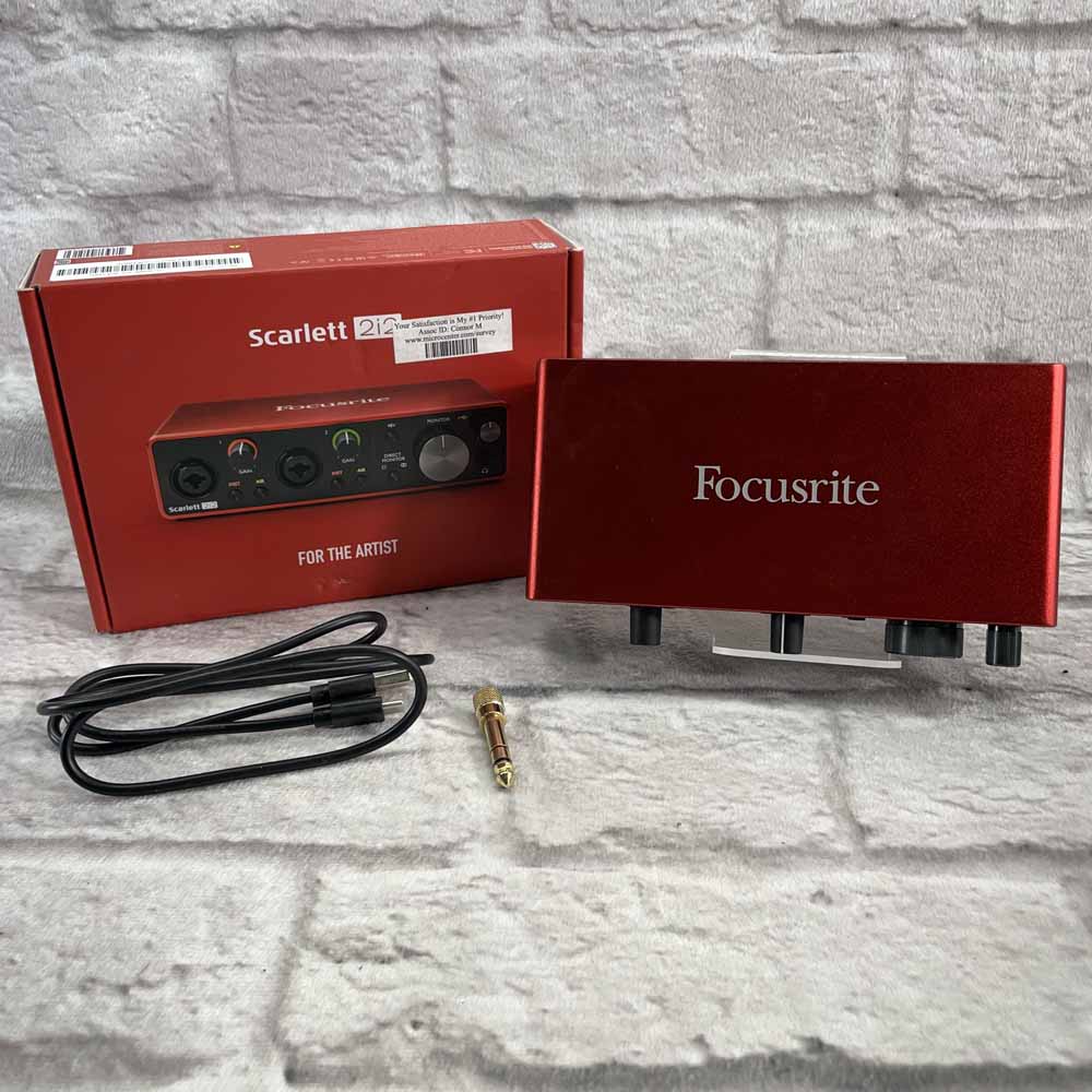 Used:  Focusrite Scarlett 2i2 3rd Gen USB Audio Interface