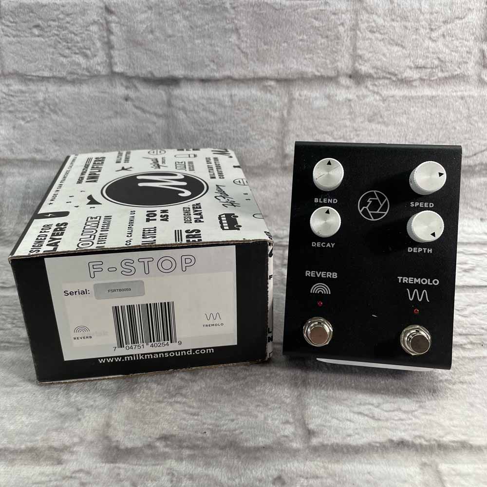 Used:  Milkman Sound F-Stop Reverb/Tremolo Pedal