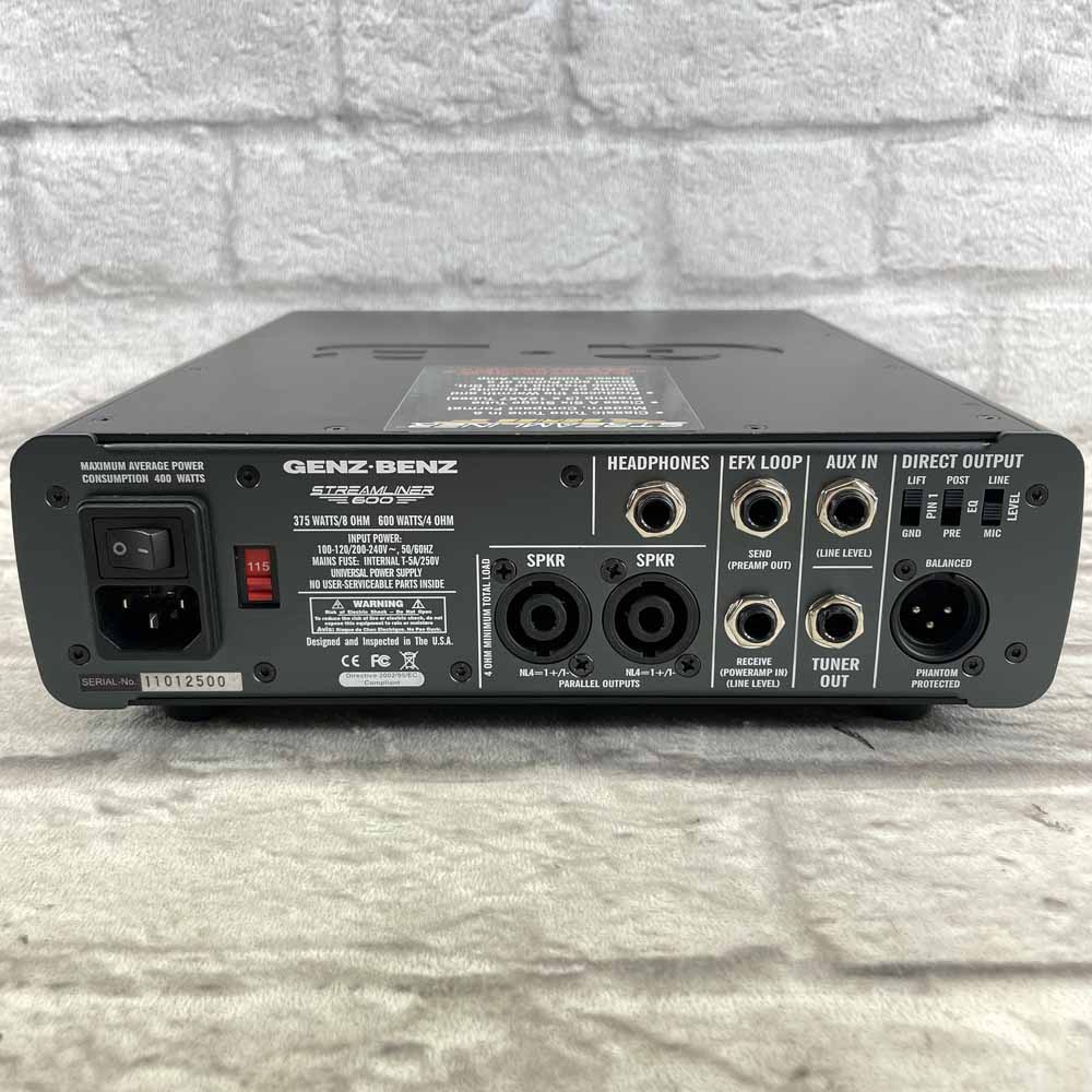 Used:  Genz Benz Streamliner 600 Bass Amp