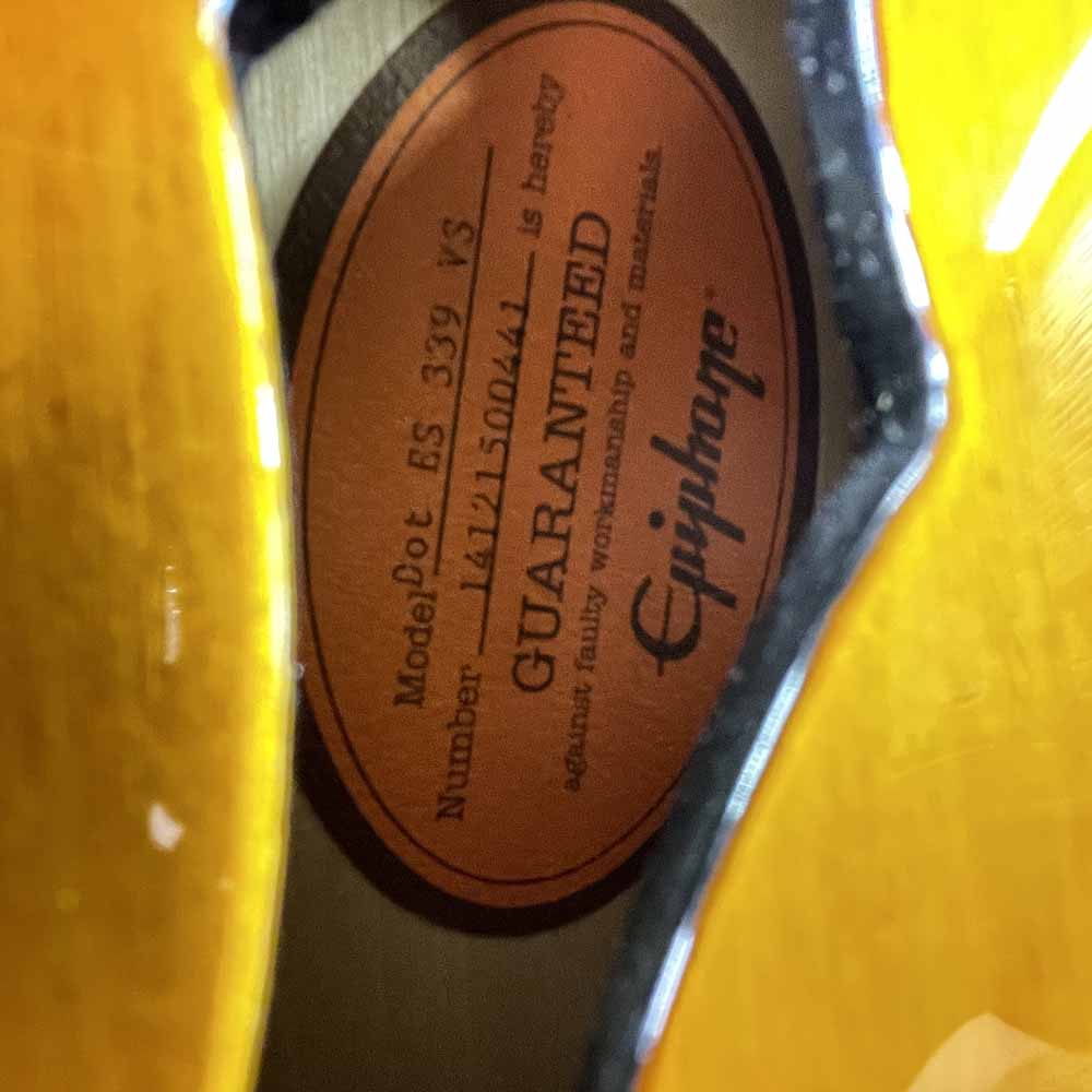 Used:  Epiphone ES-339 Electric Guitar - Vintage Sunburst