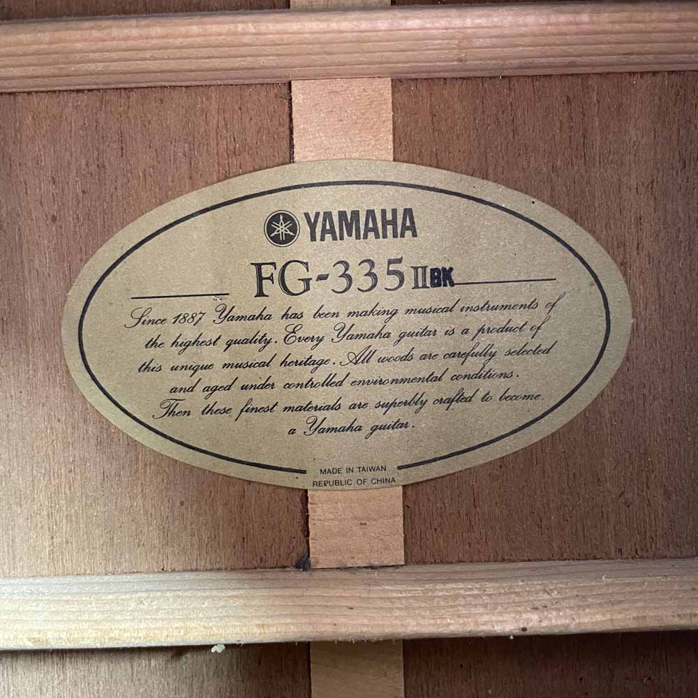 Used:  Yamaha FG-335 II Acoustic Guitar