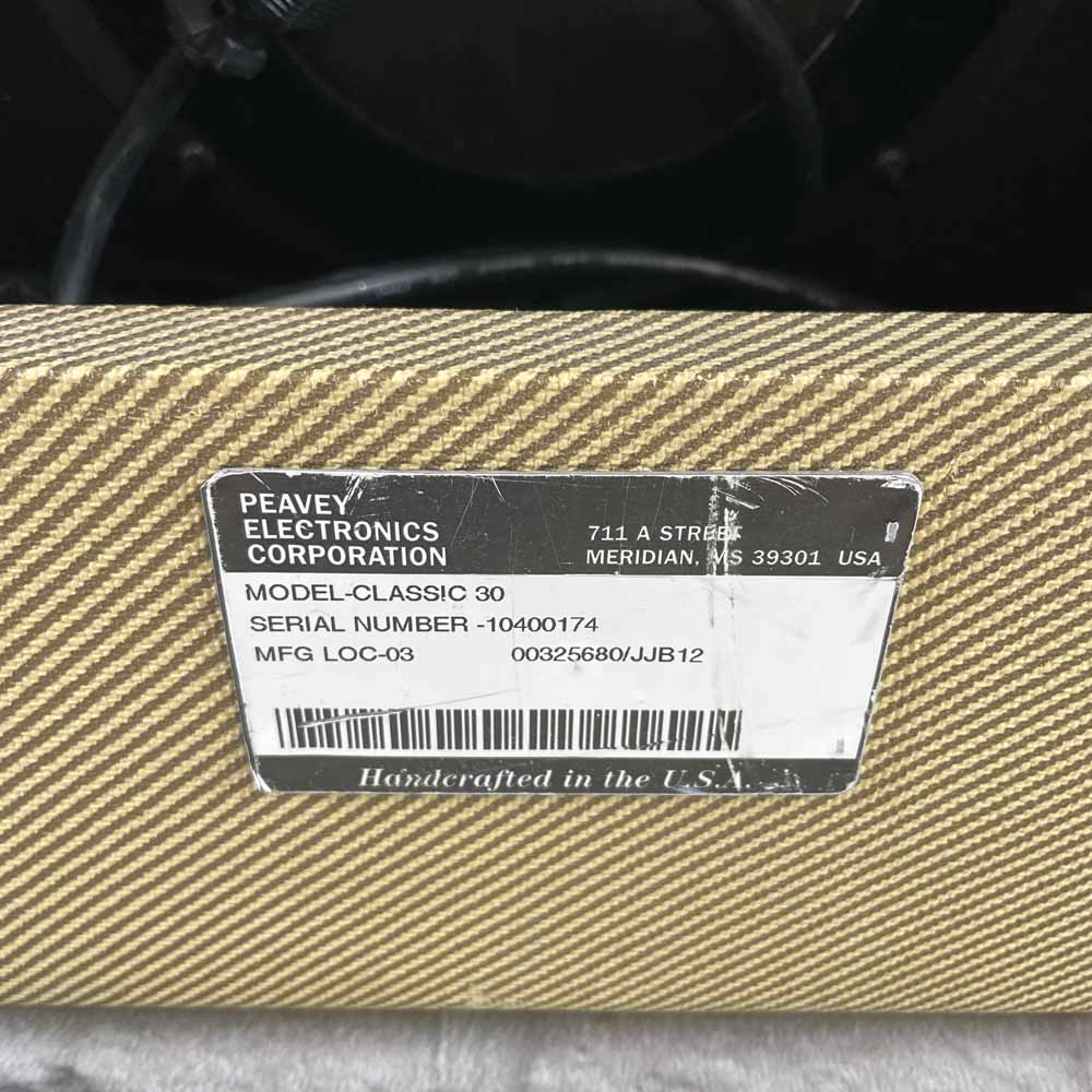 Used:  Peavey Classic 30 1x12 All-tube Combo Amplifier