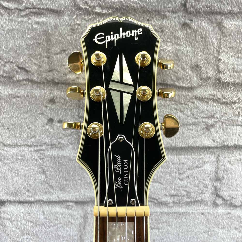 Used:  Epiphone Les Paul Custom Electric Guitar - Ebony