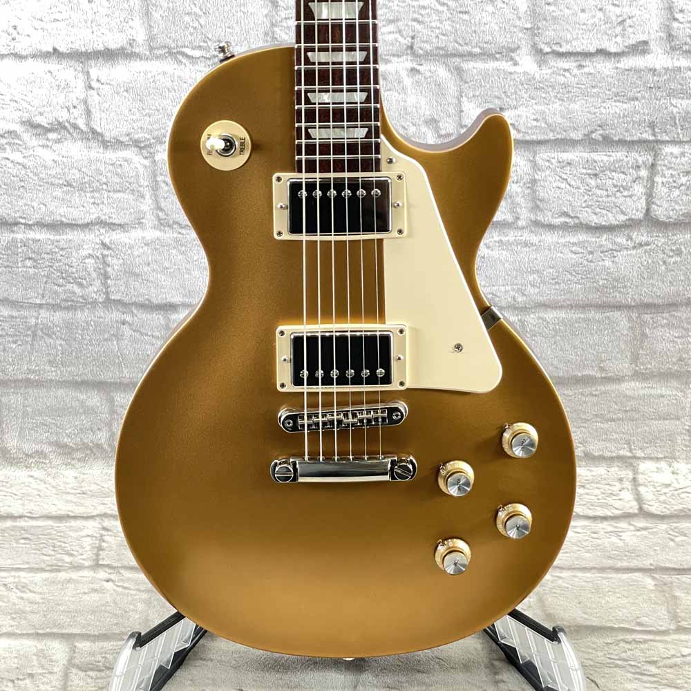 Used:  2018 Gibson Les Paul Tribute T - Gold Top Satin Finish