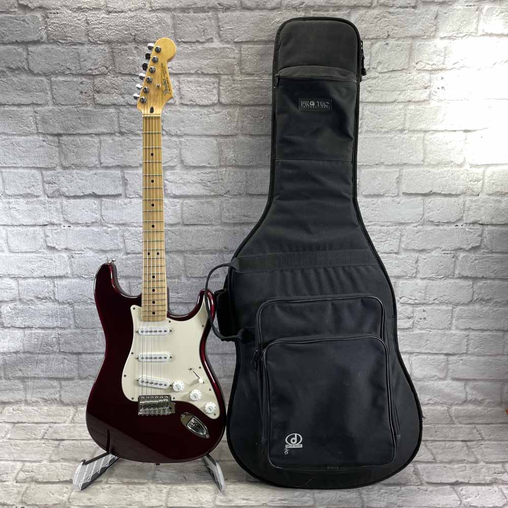 Used:  Fender Standard Stratocaster - Red Wine