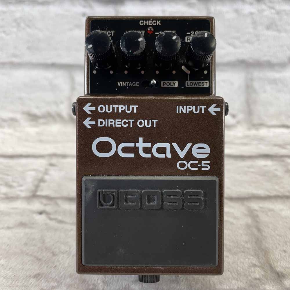 Used:  Boss OC-5 Octave Pedal