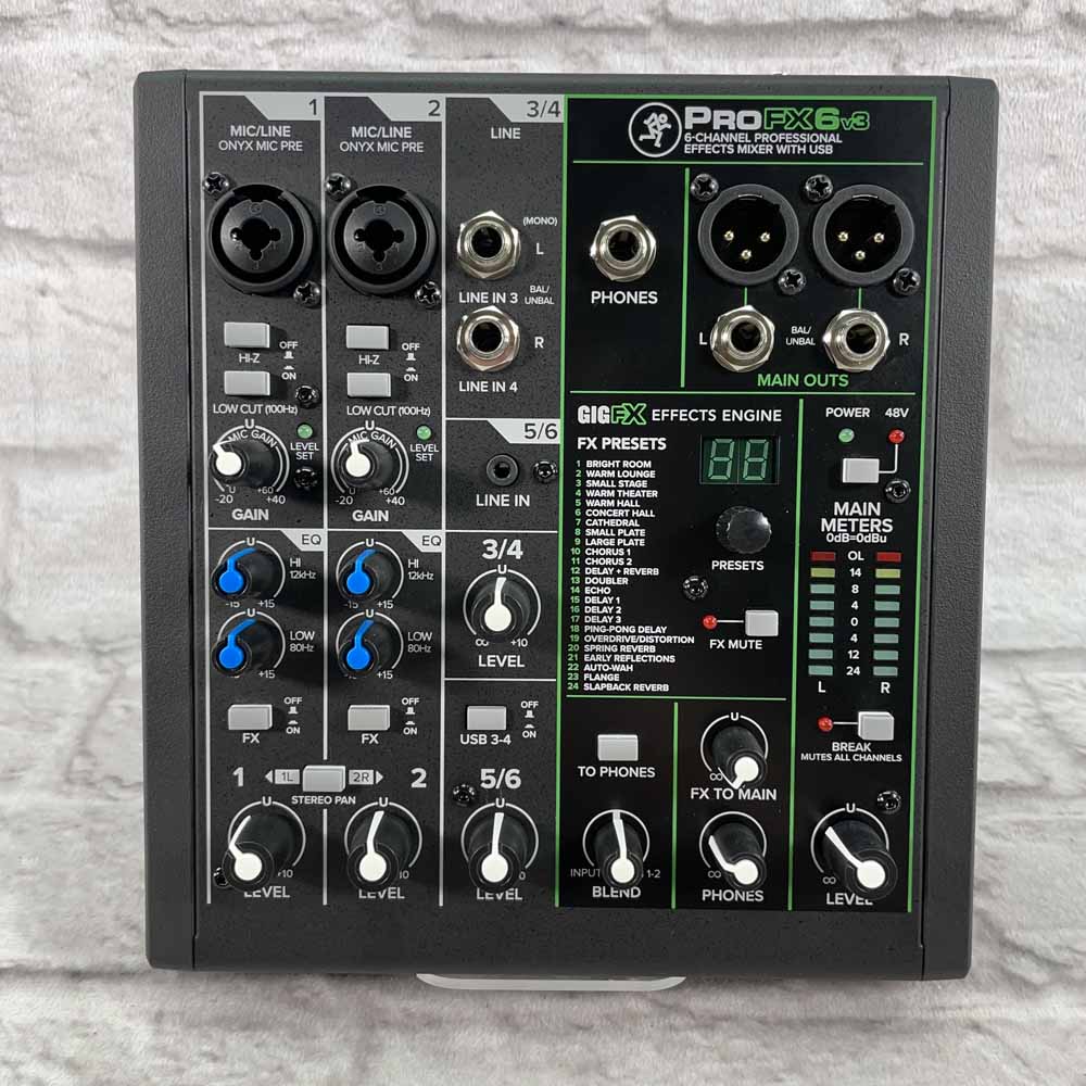 Used:  Mackie ProFX 6 V3 Channel Professional Effects Mixer with USB