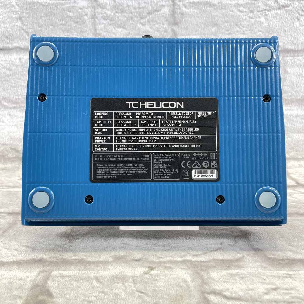 Used:  TC Helicon VoiceLive Play Vocal Effects Pedal