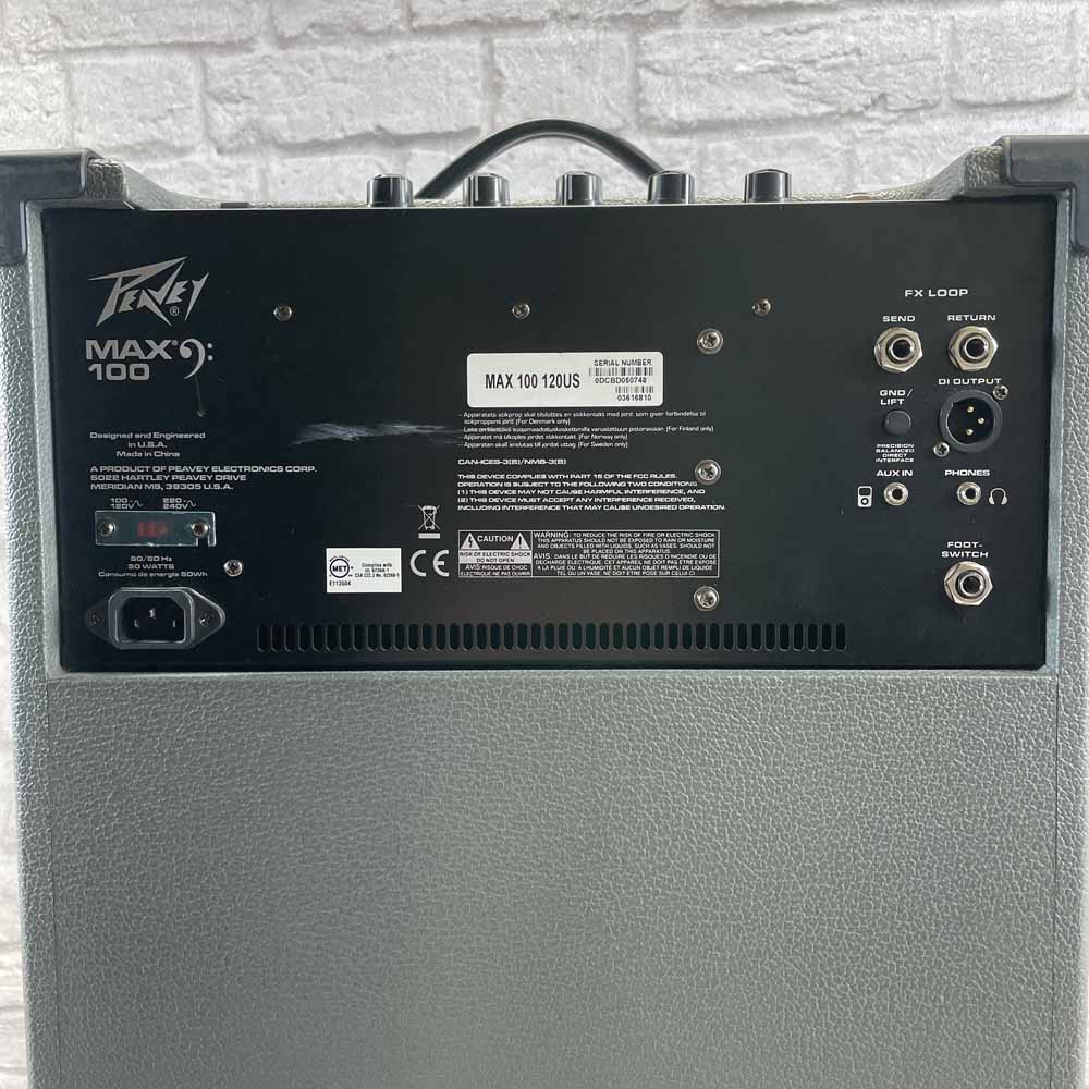 Used:  Peavey Max 100 - 100 Watt Bass Amp Combo