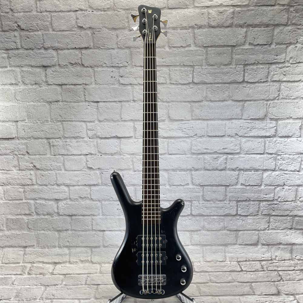 Used:  Warwick RockBass Corvette 5-String Bass Guitar - Black