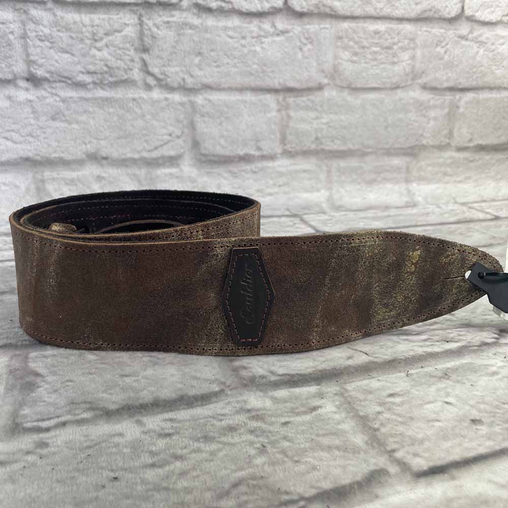 Souldier 2.5" Torpedo Leather Guitar Strap - Distressed Brown Leather