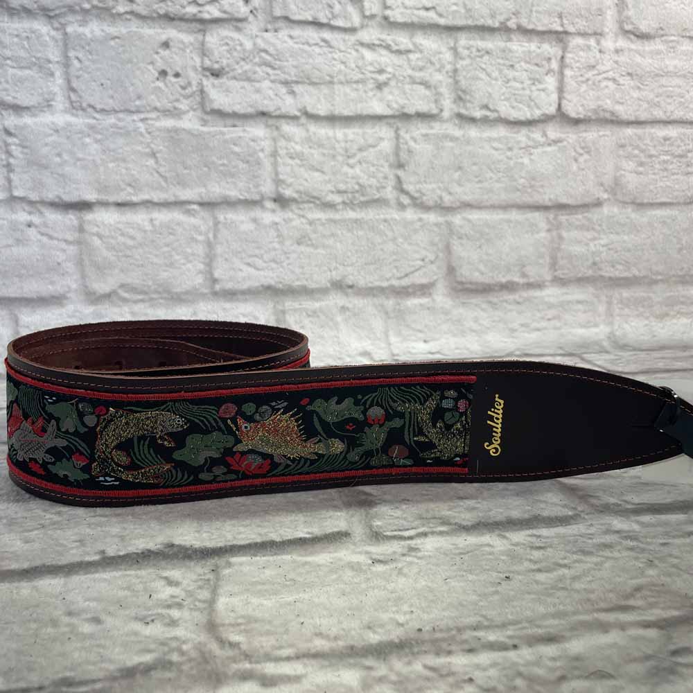 Souldier 2.5" Torpedo Leather Guitar Strap -  Koi