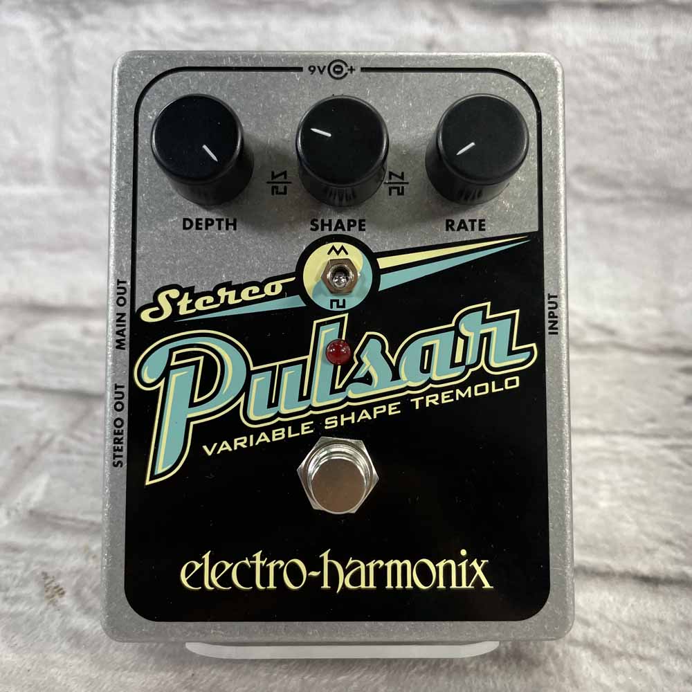 Used:  Electro-Harmonix Stereo Pulsar Variable Shape Analog Tremolo Pedal