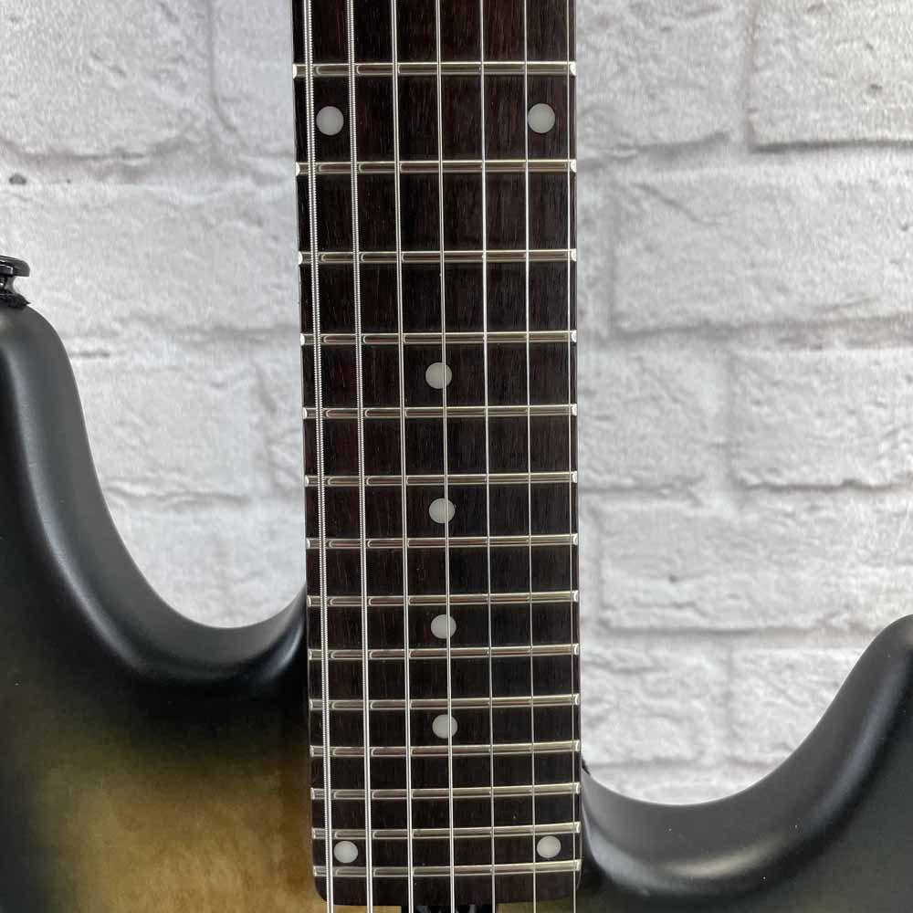Used:  Sterling by Music Man Jason Richardson Cutlass 7 Electric Guitar - Natural Burl