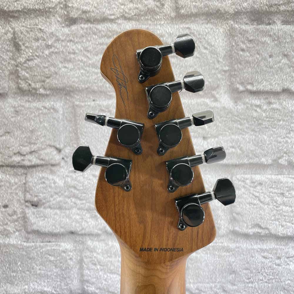 Used:  Sterling by Music Man Jason Richardson Cutlass 7 Electric Guitar - Natural Burl