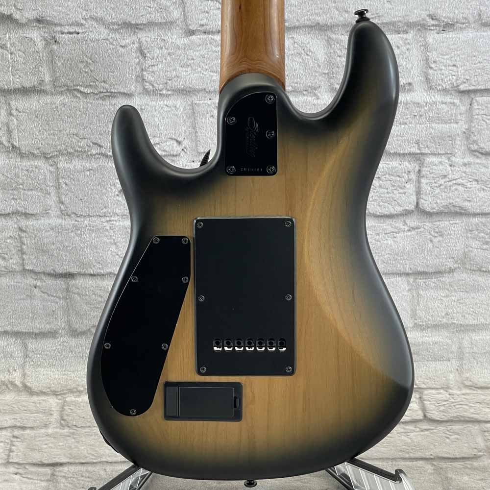 Used:  Sterling by Music Man Jason Richardson Cutlass 7 Electric Guitar - Natural Burl