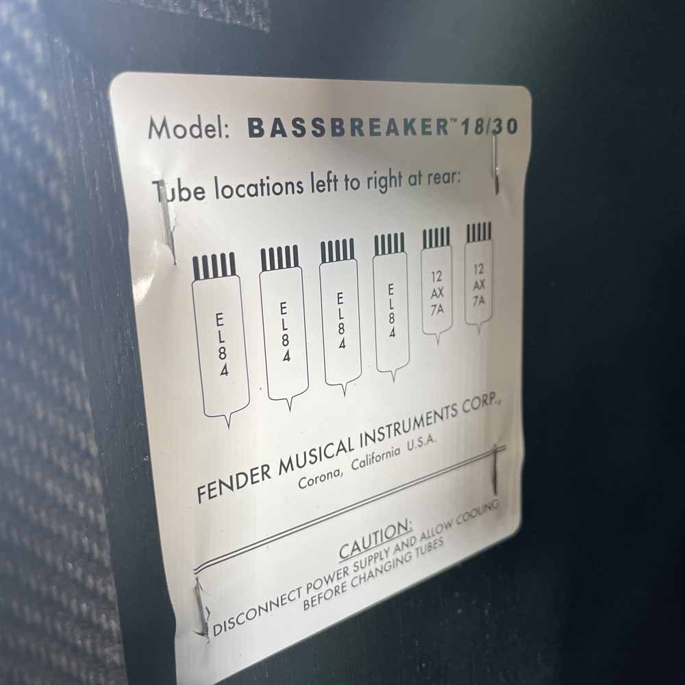 Used:  Fender Bassbreaker 18/30 2x12 Combo Amp