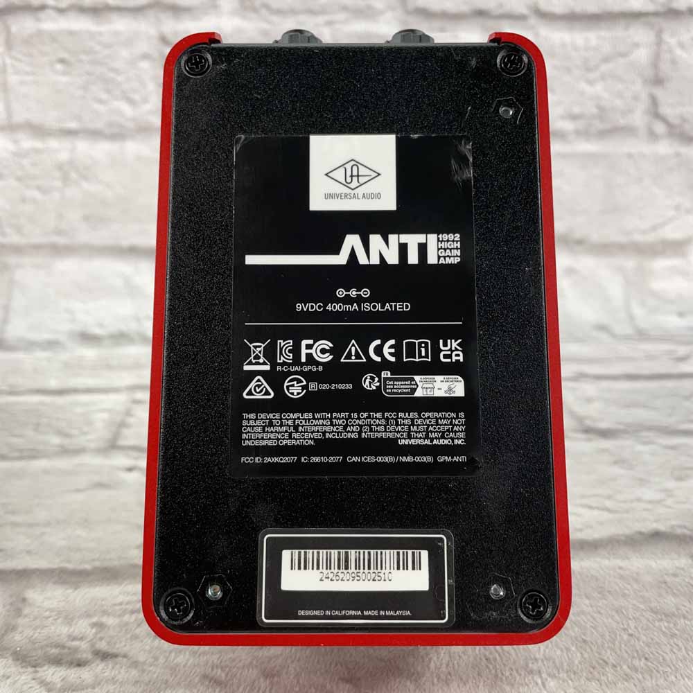 Used:   UAFX ANTI 1992 High Gain Amp Pedal