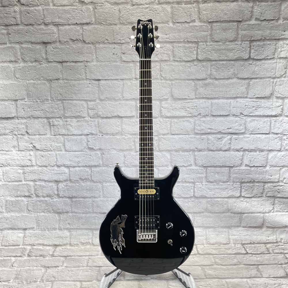 Used:  Washburn Guitars 1990s Raven Electric Guitar - Black