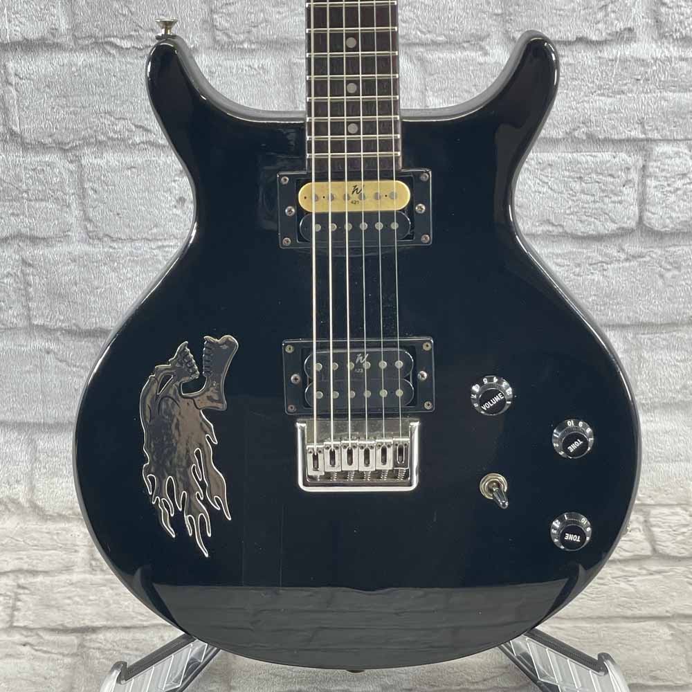 Used:  Washburn Guitars 1990s Raven Electric Guitar - Black