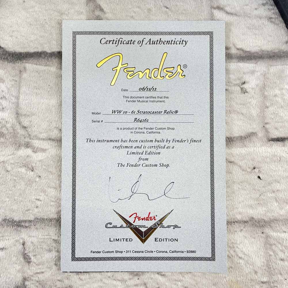 Used:  Fender Custom Shop Wildwood 10 Series Stratocaster Electric Guitar