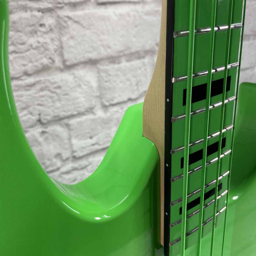 Used:  Dean Guitars Custom Zone 4-String Bass - Nuclear Green