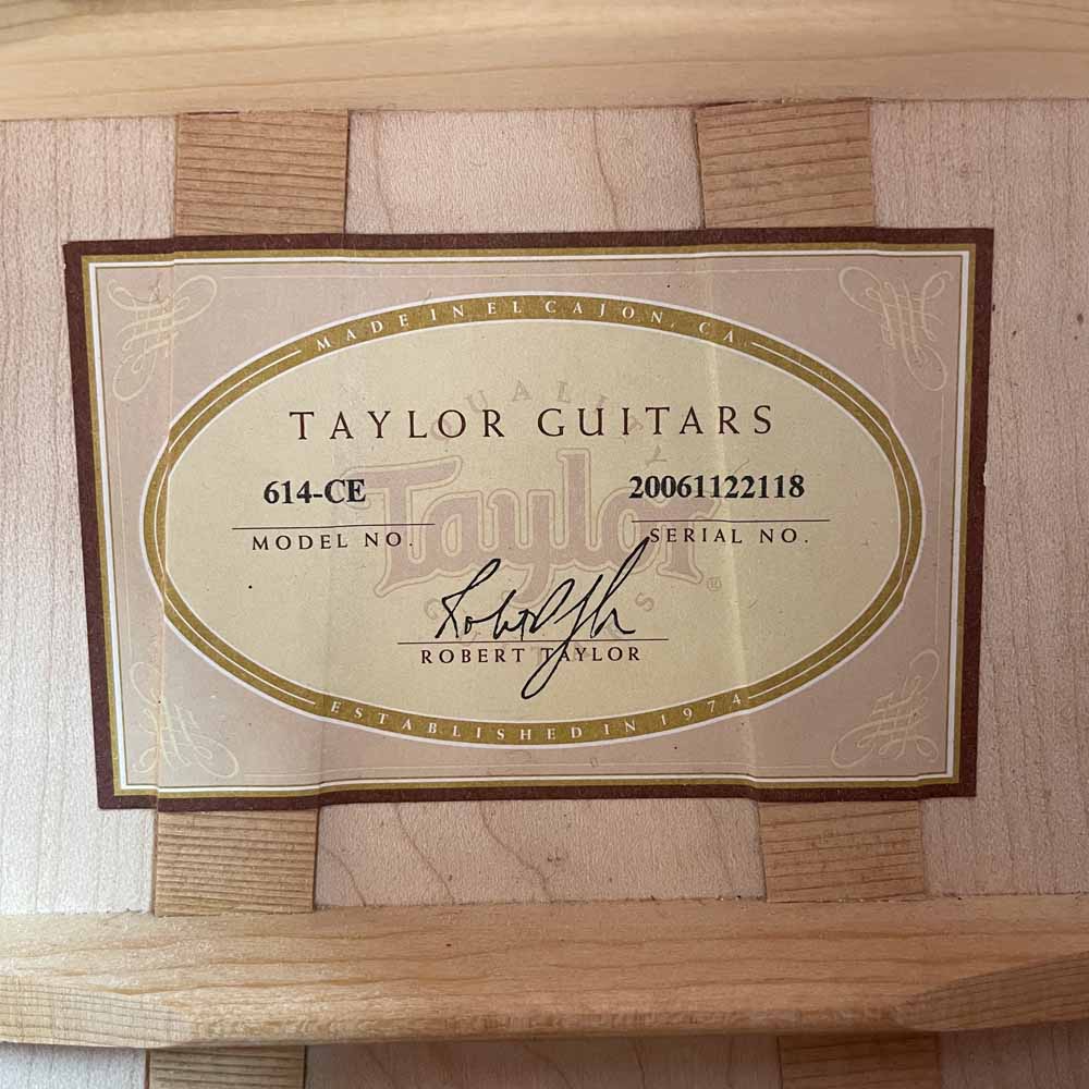 Used: Taylor Guitars 614-CE Acoustic/Electric Guitar