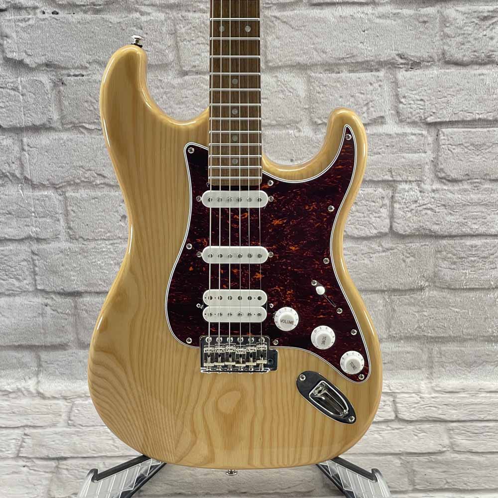 Used: Xaviere S-Type Electric Guitar - Natural