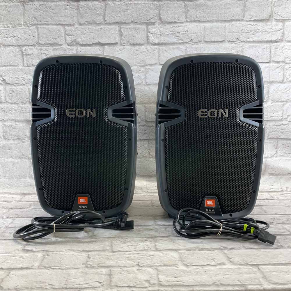 Used:  JBL Eon 500 PA Speakers (Pair)