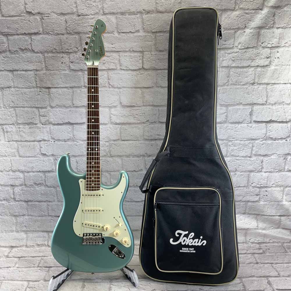 Used:   Tokai AST96 Stratocaster Electric Guitar - Turquoise Ocean Metallic