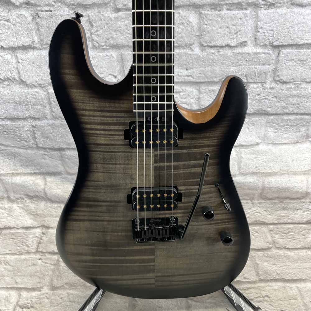 Used:  Sterling Rabea Massaad Signature Sabre Electric Guitar - Ashen Burst