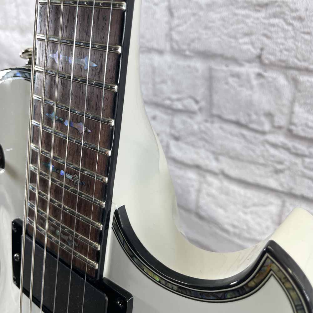 Used:  Schecter Guitars Solo 2 Hellraiser Electric Guitar - White