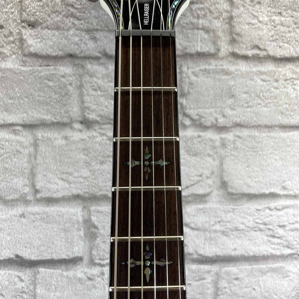 Used:  Schecter Guitars Solo 2 Hellraiser Electric Guitar - White