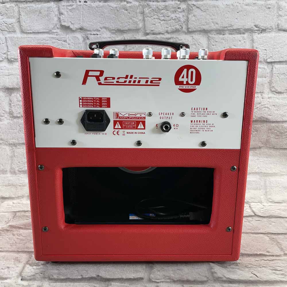 Used:  VHT AV-RL-40R Redline 40 Watt Combo Guitar Amplifier with Reverb