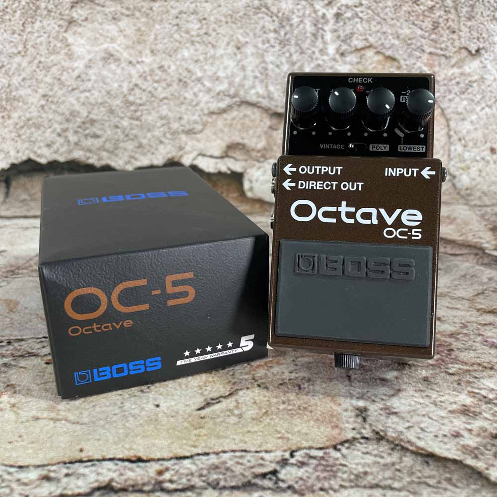 Used:  Boss OC-5 Octave Pedal