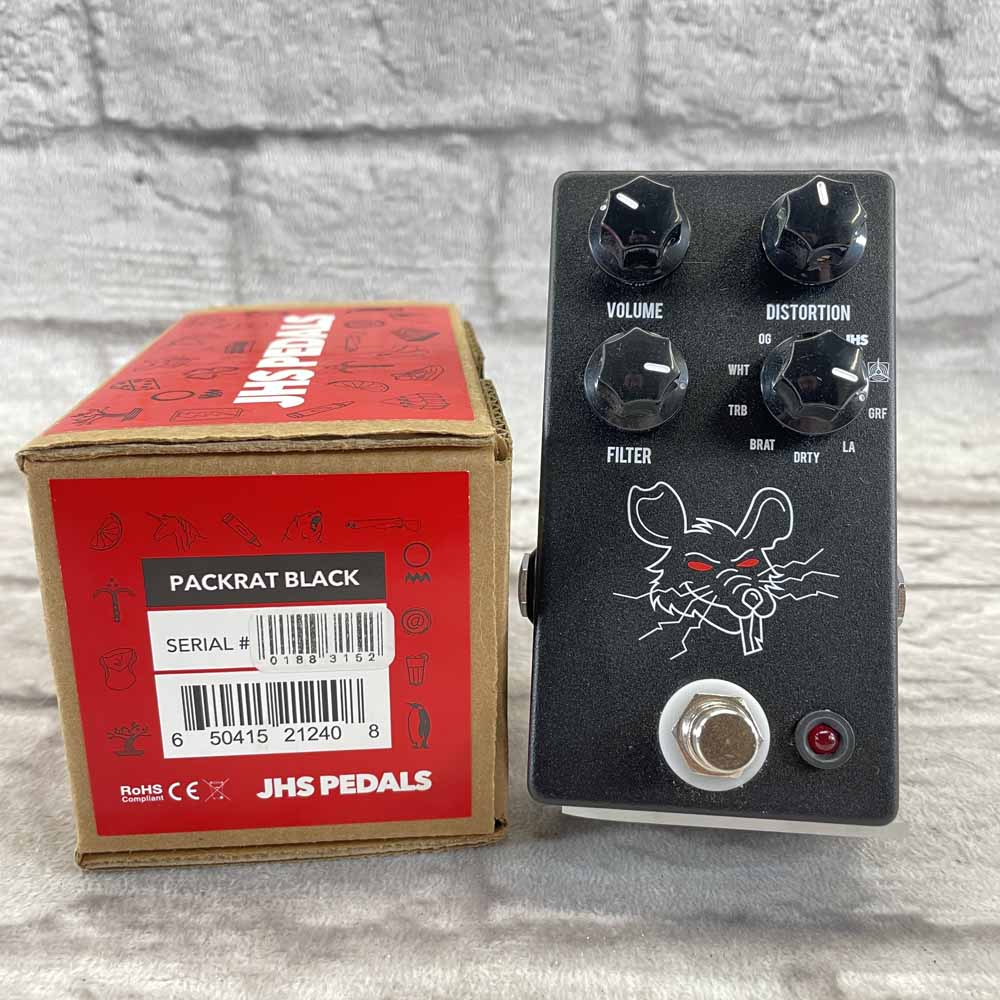 Used:  JHS Pedals PackRat Distortion Fuzz Pedal