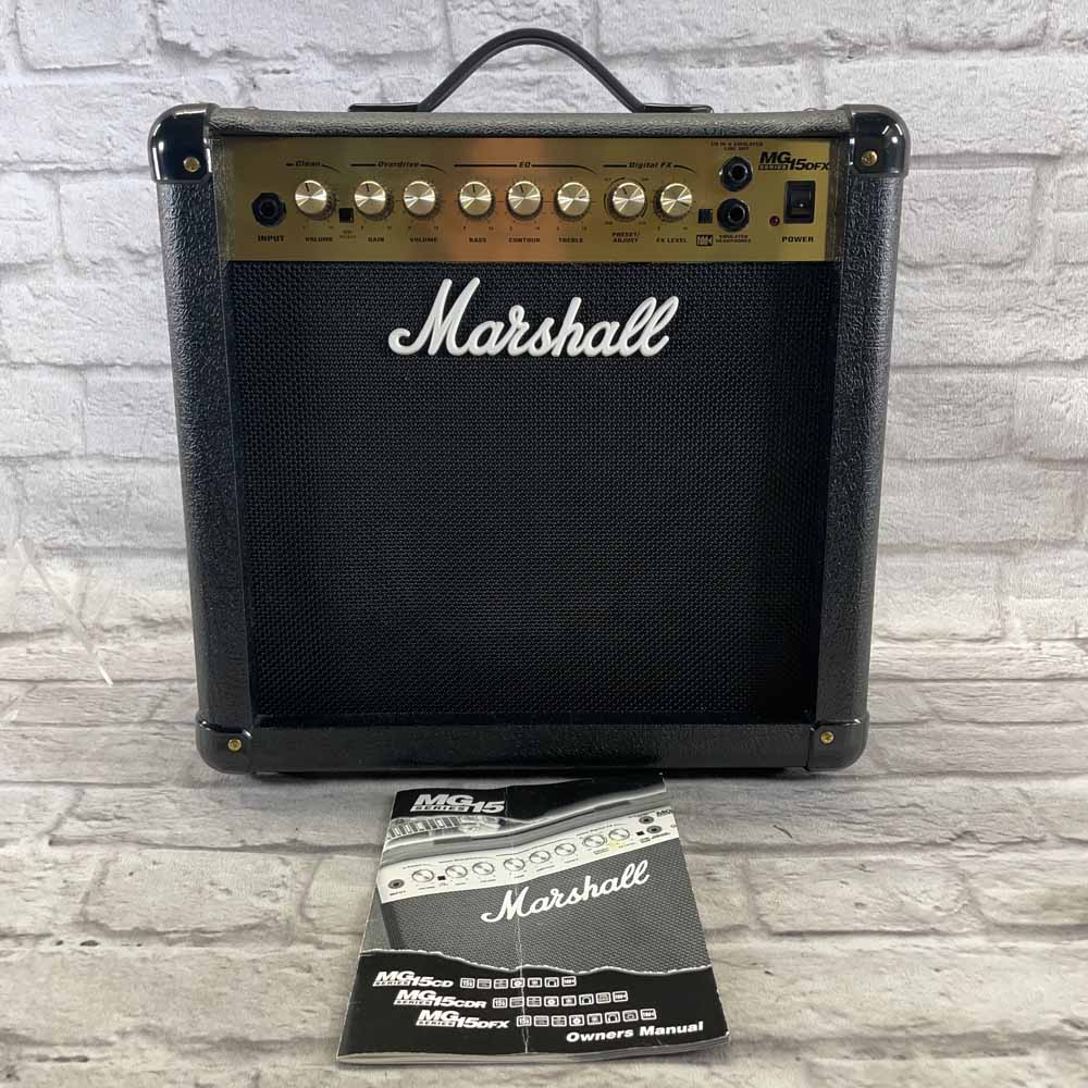 Used:  Marshall MG15DFX 15-watt, 1x8" Combo Guitar Amplifier
